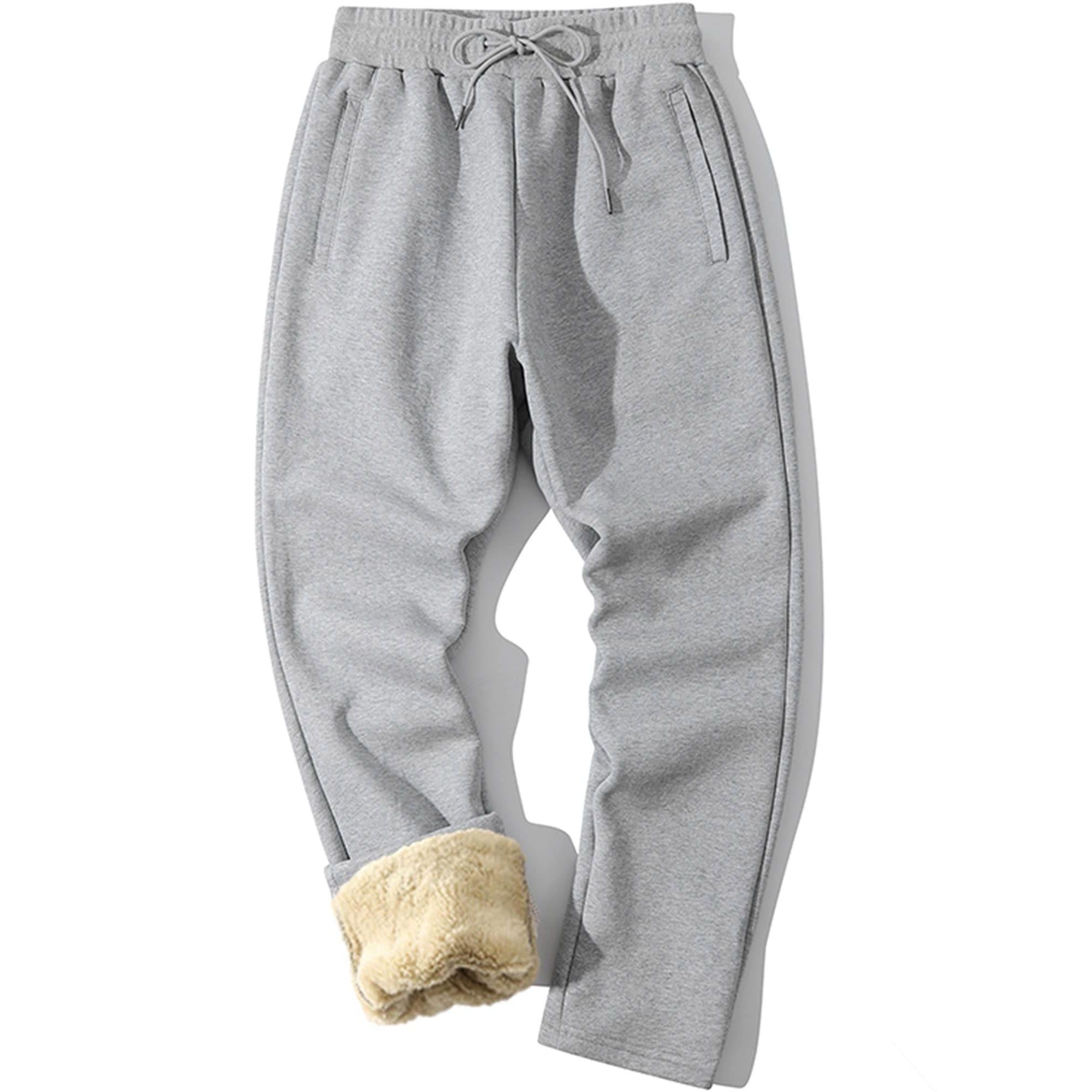 Men's Winter Sherpa Lined Fleece Sweatpants