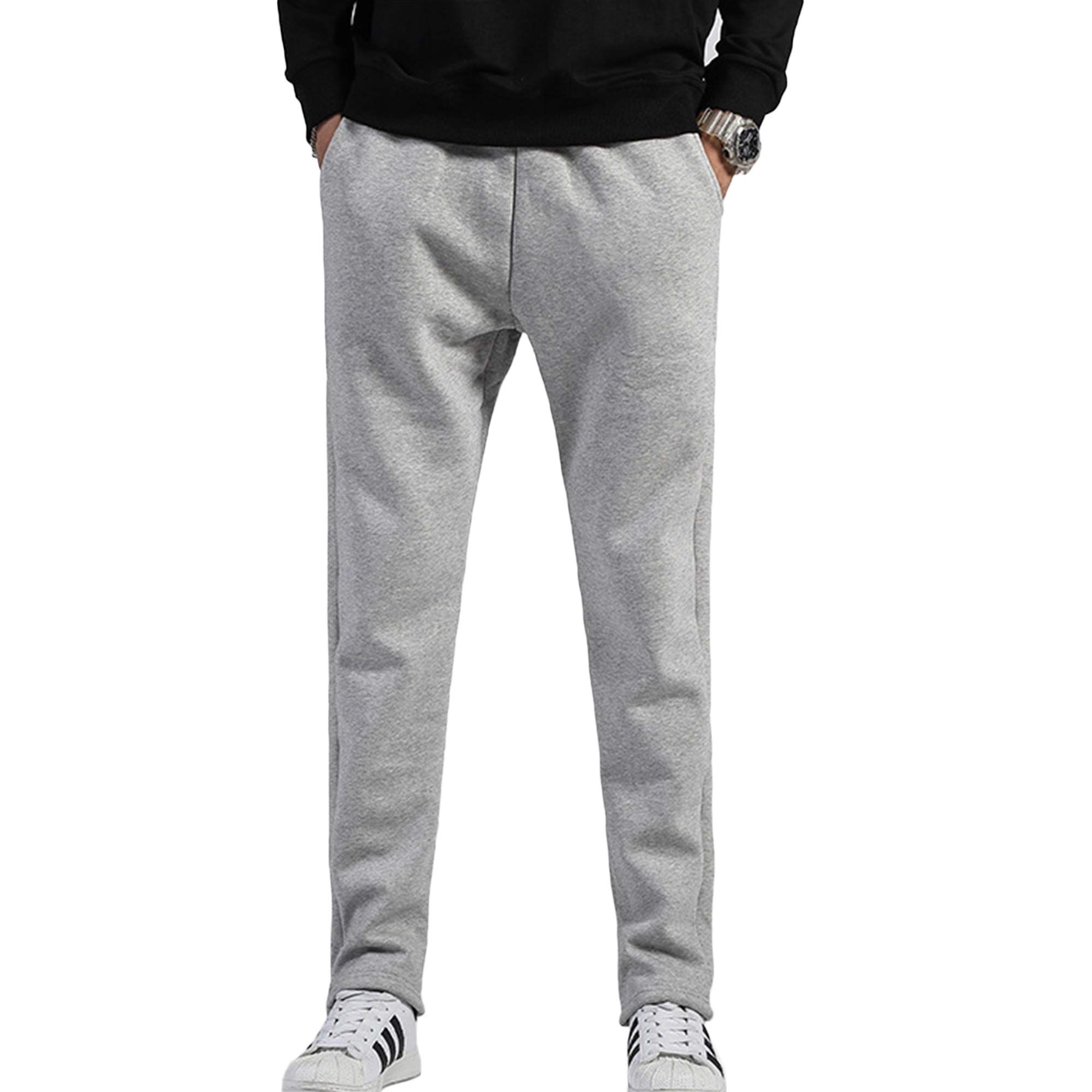 Men's Winter Sherpa Lined Fleece Sweatpants
