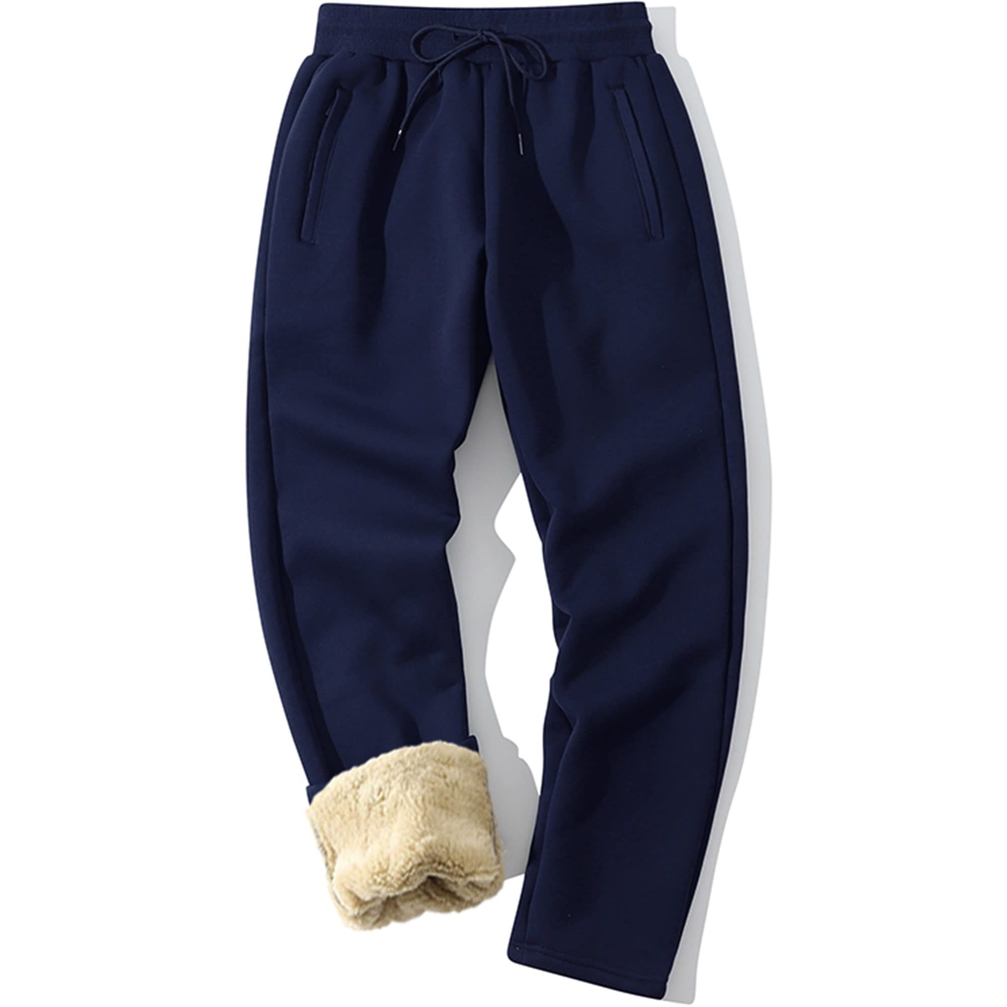 Men's Winter Sherpa Lined Fleece Sweatpants