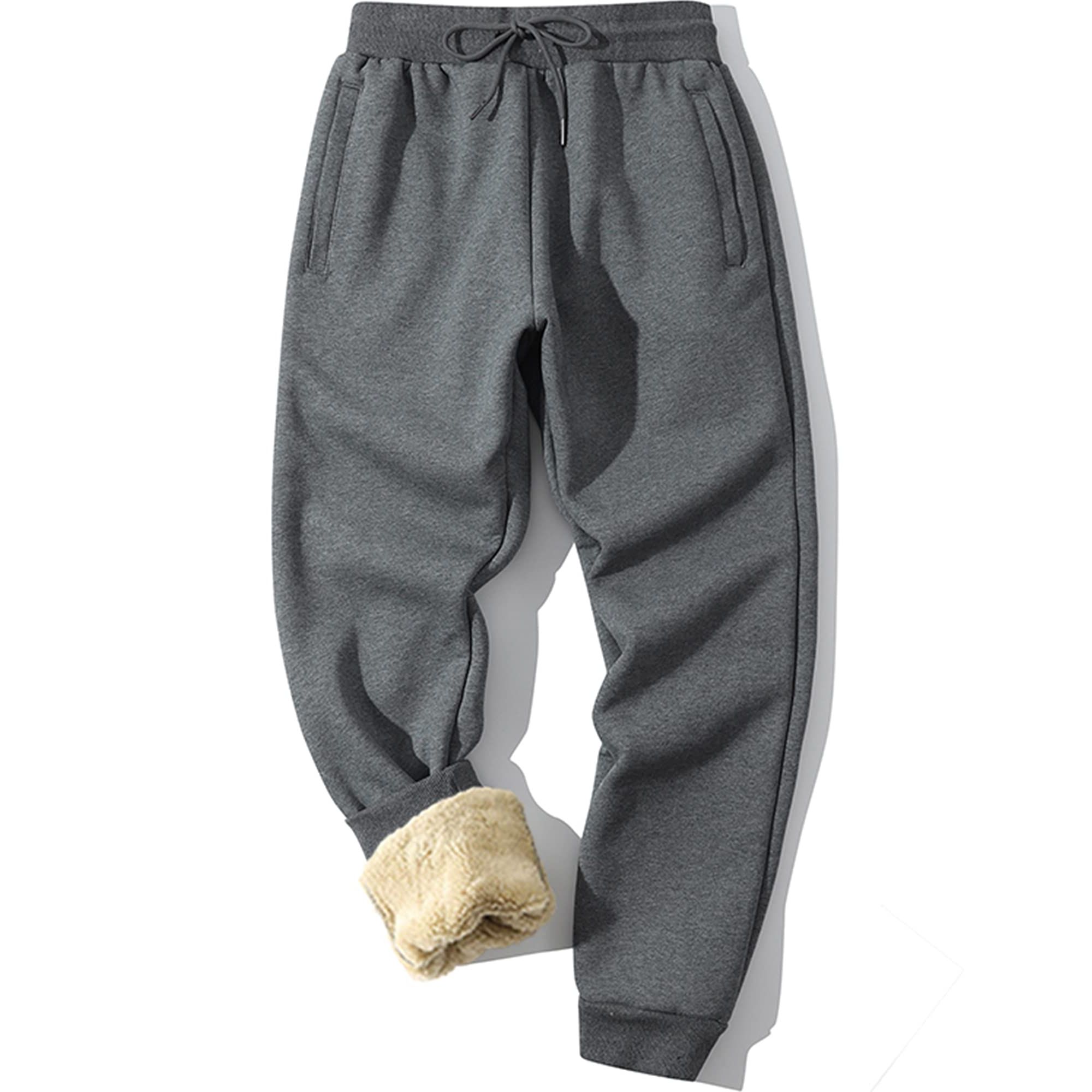 Men's Winter Sherpa Lined Fleece Sweatpants