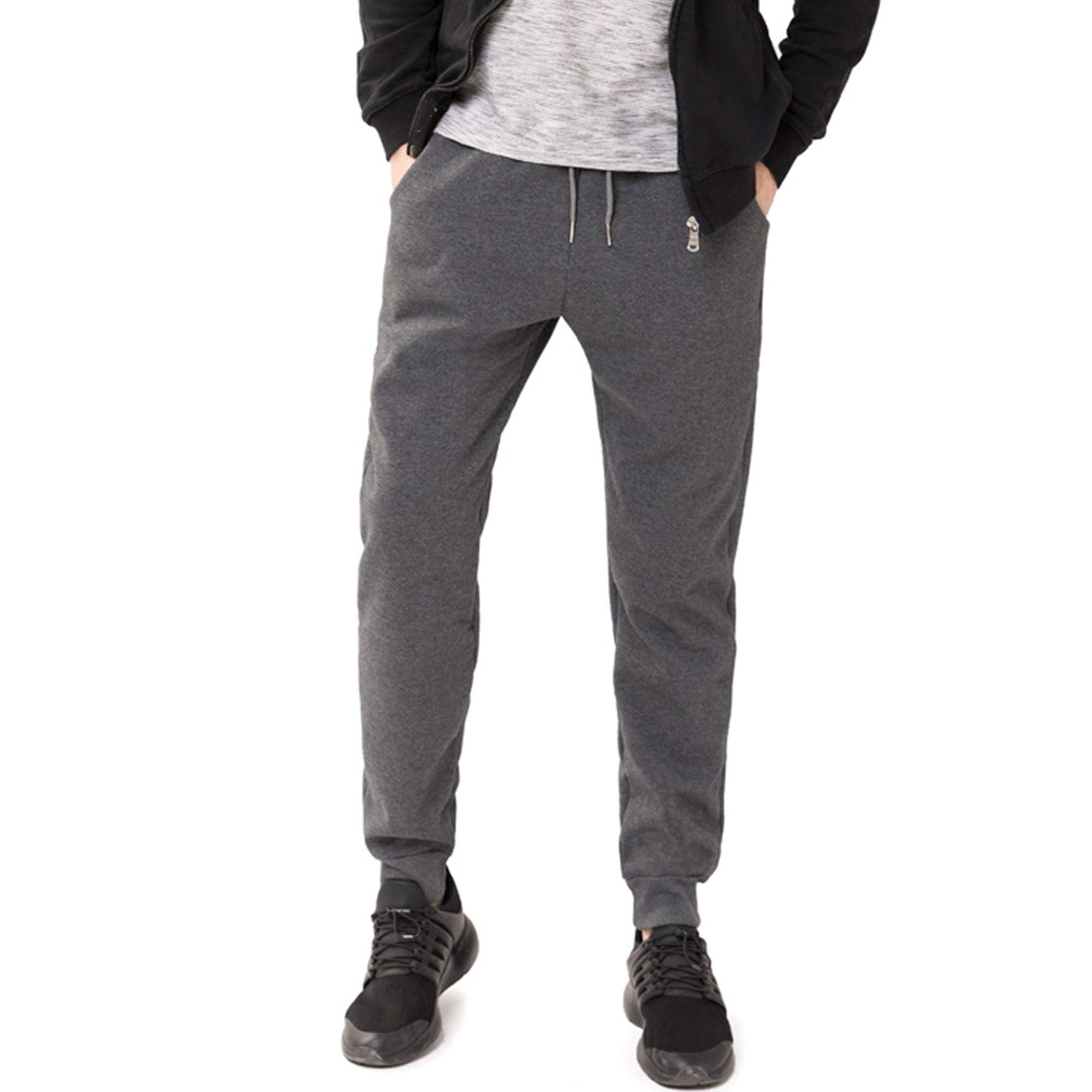 Men's Winter Sherpa Lined Fleece Sweatpants