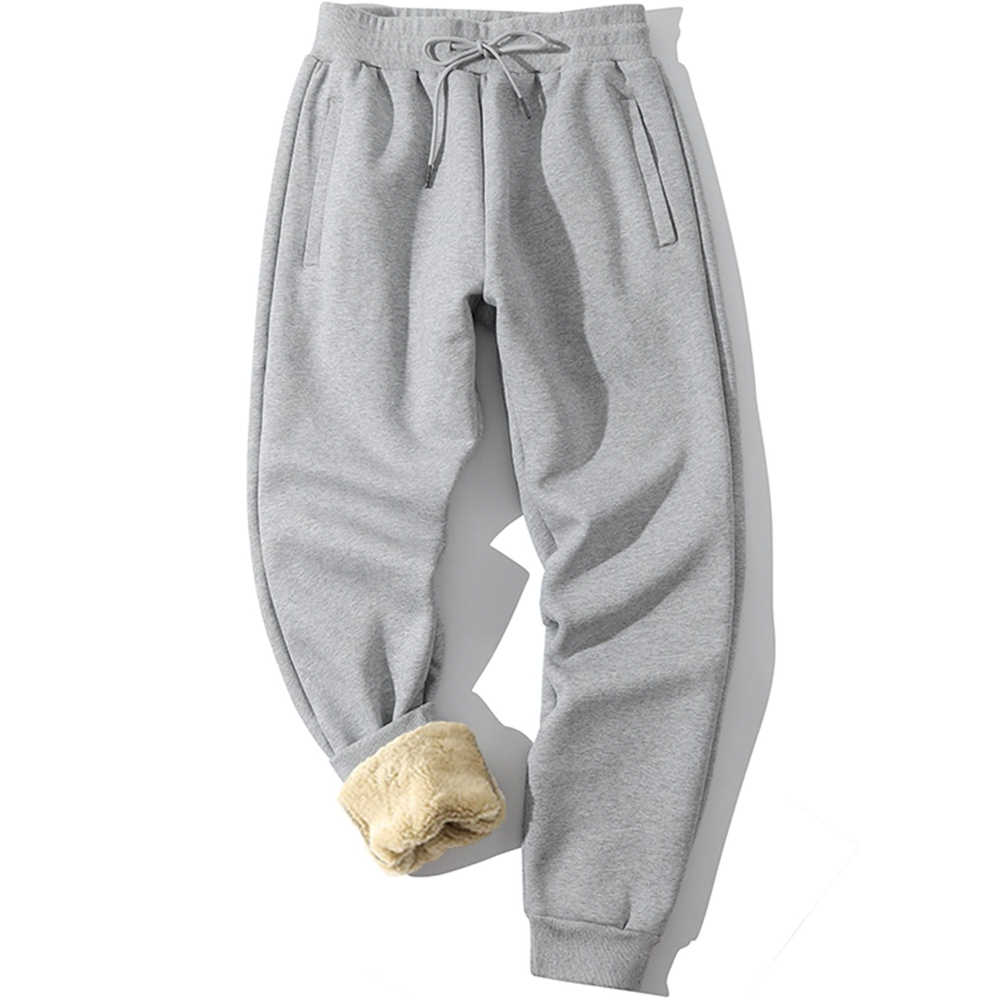 Men's Winter Sherpa Lined Fleece Sweatpants