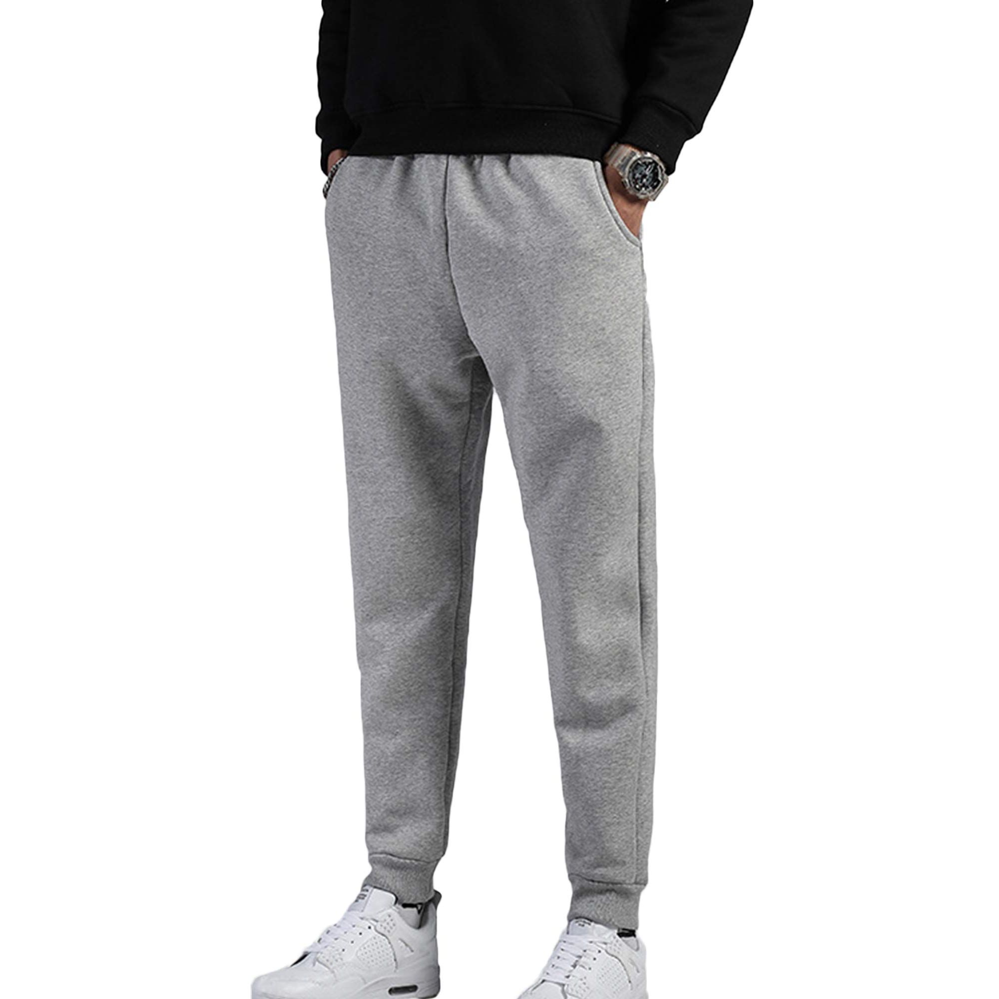 Men's Winter Sherpa Lined Fleece Sweatpants