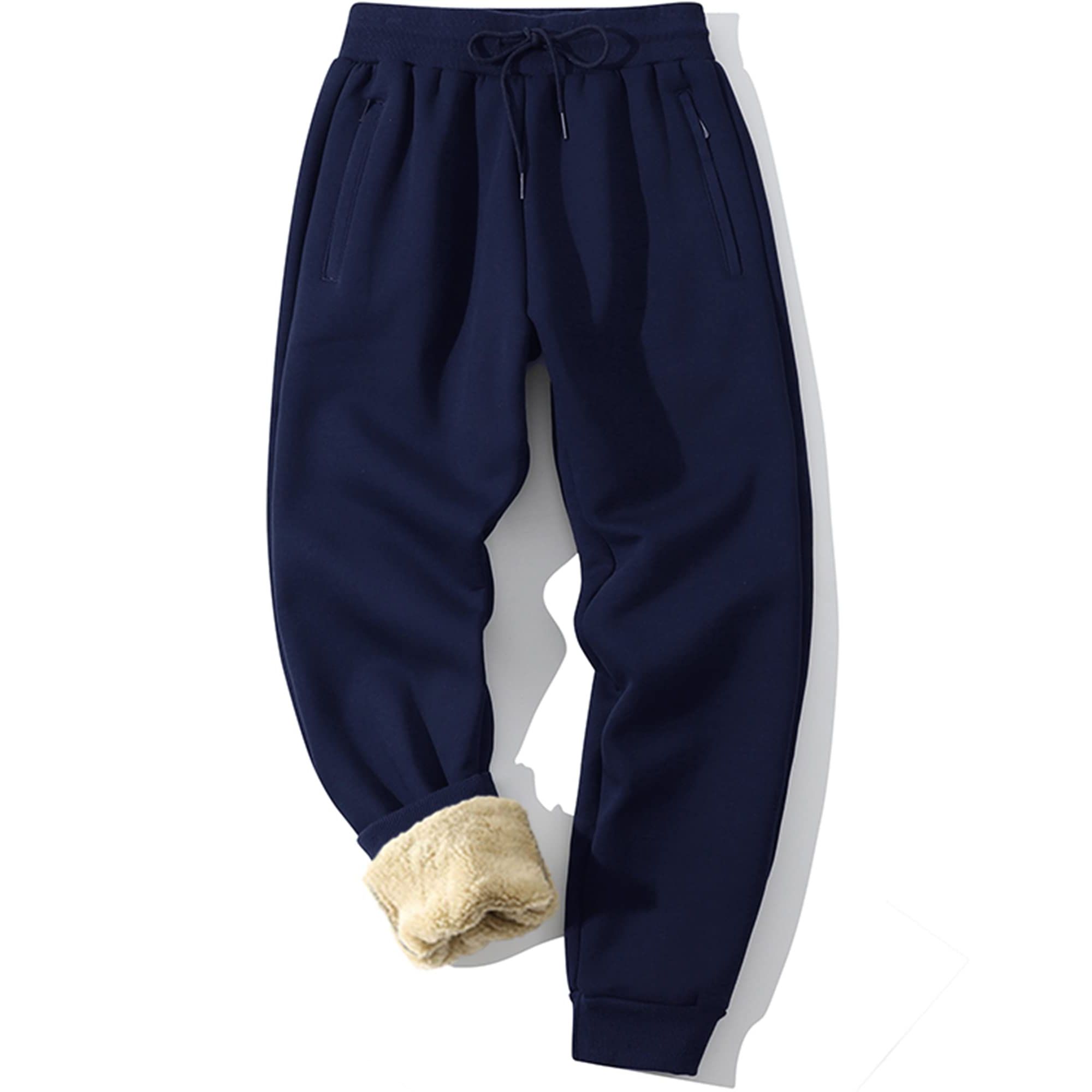 Men's Winter Sherpa Lined Fleece Sweatpants