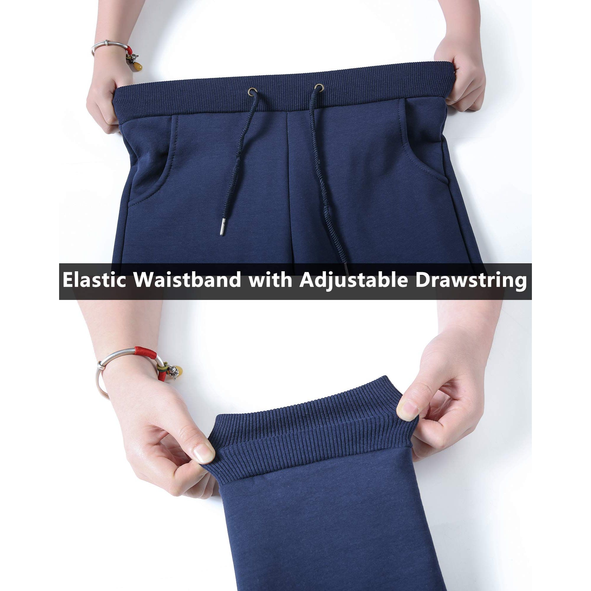 Men's Winter Sherpa Lined Fleece Sweatpants