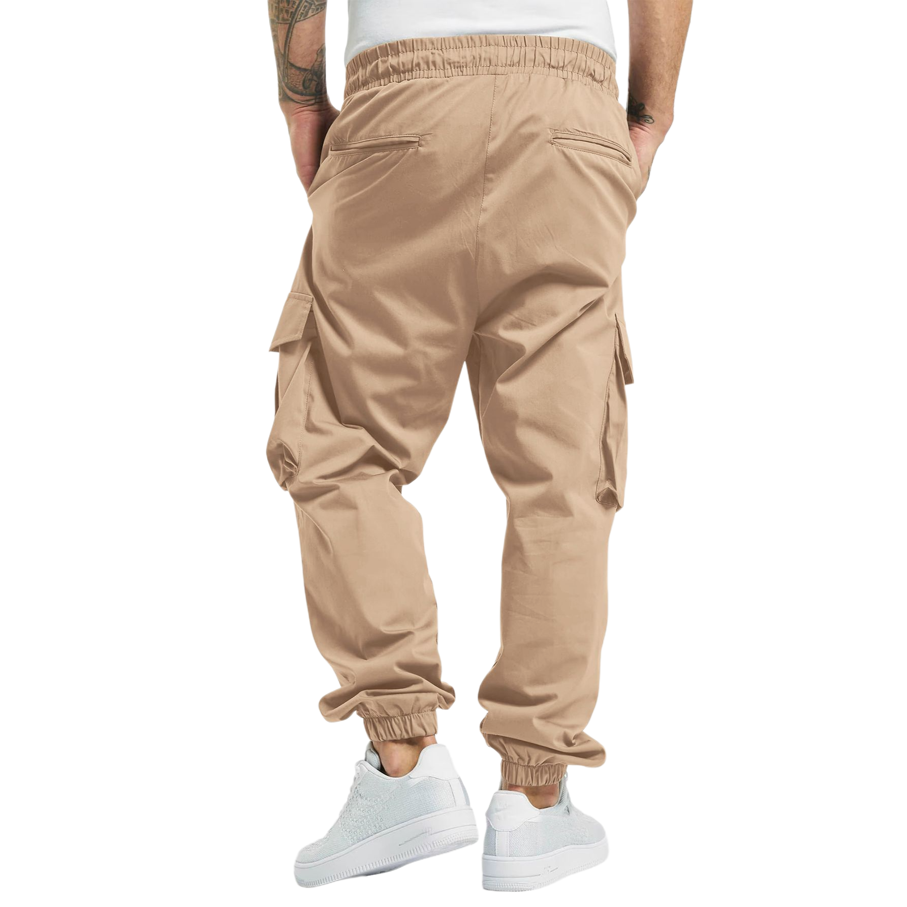 Men's Solid Color Drawstring Cargo Pants