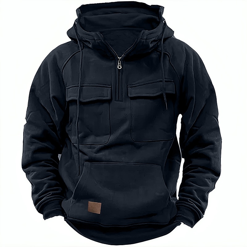 Men's Hoodie Quarter Zipp Hoodie Tactical Hoodie