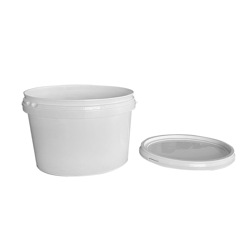Wholesale 10L White Multipurpose Storage Oval Plastic Bucket with Lid