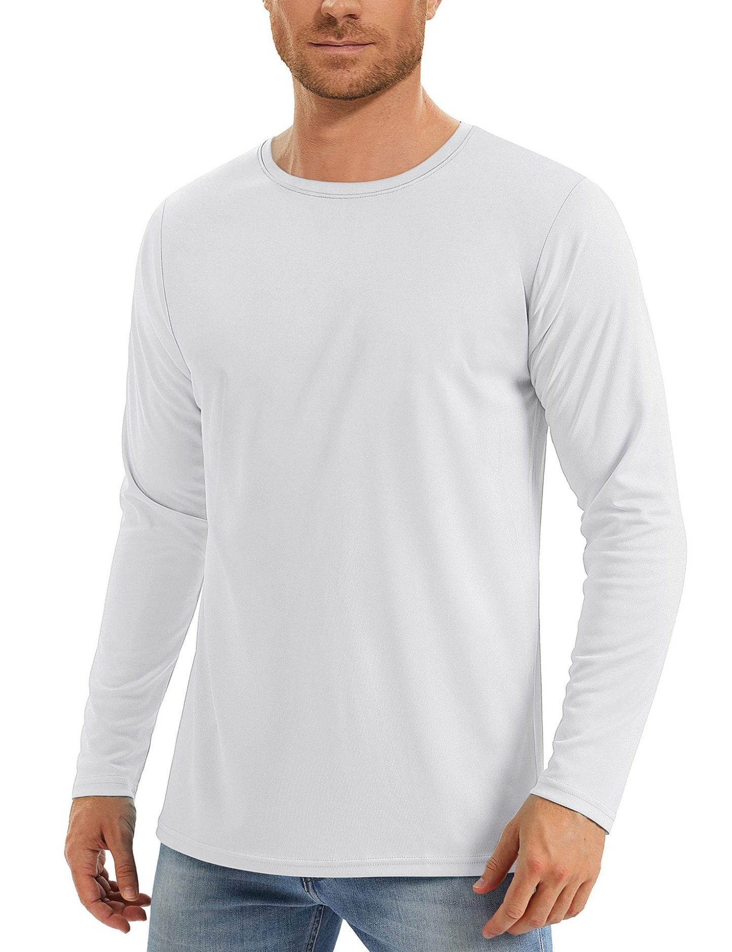 Men's UPF 50+ Long Sleeves Shirts Quick Dry Lightweight T-Shirt