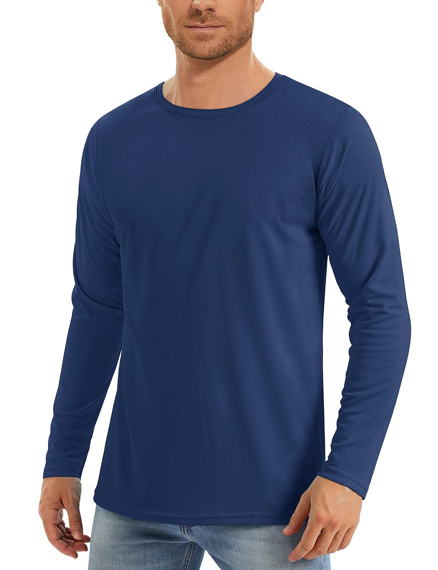 Men's UPF 50+ Long Sleeves Shirts Quick Dry Lightweight T-Shirt