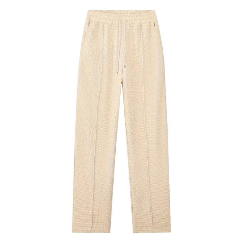 Men’s Waffle Knit Sweatshirt & Straight-Leg Pants Set