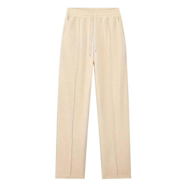 Men’s Waffle Knit Sweatshirt & Straight-Leg Pants Set