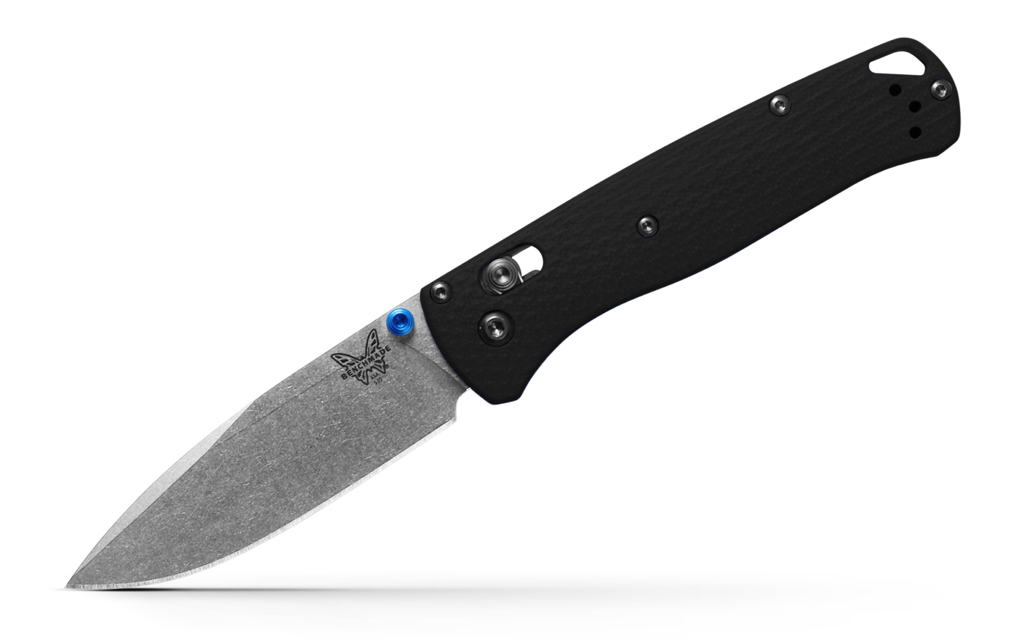 Benchmade 535-cstm Bugout EDC Knife Drop Point Blue Grivory AXIS Lock Folder