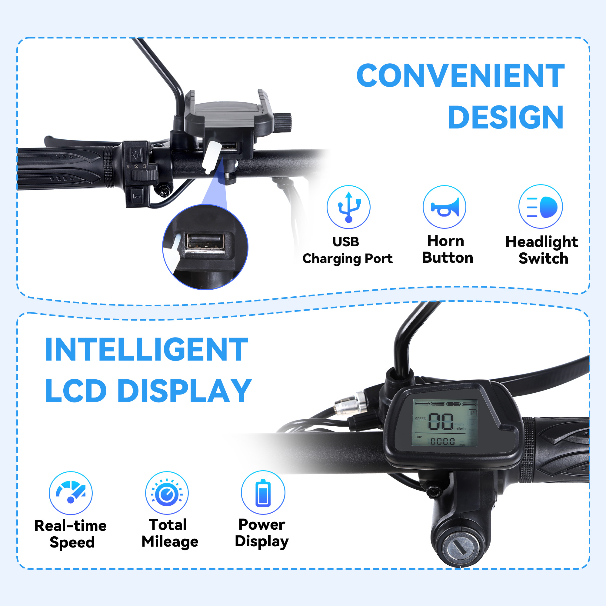 EBKAROCY 400W Electric Bike for Adults