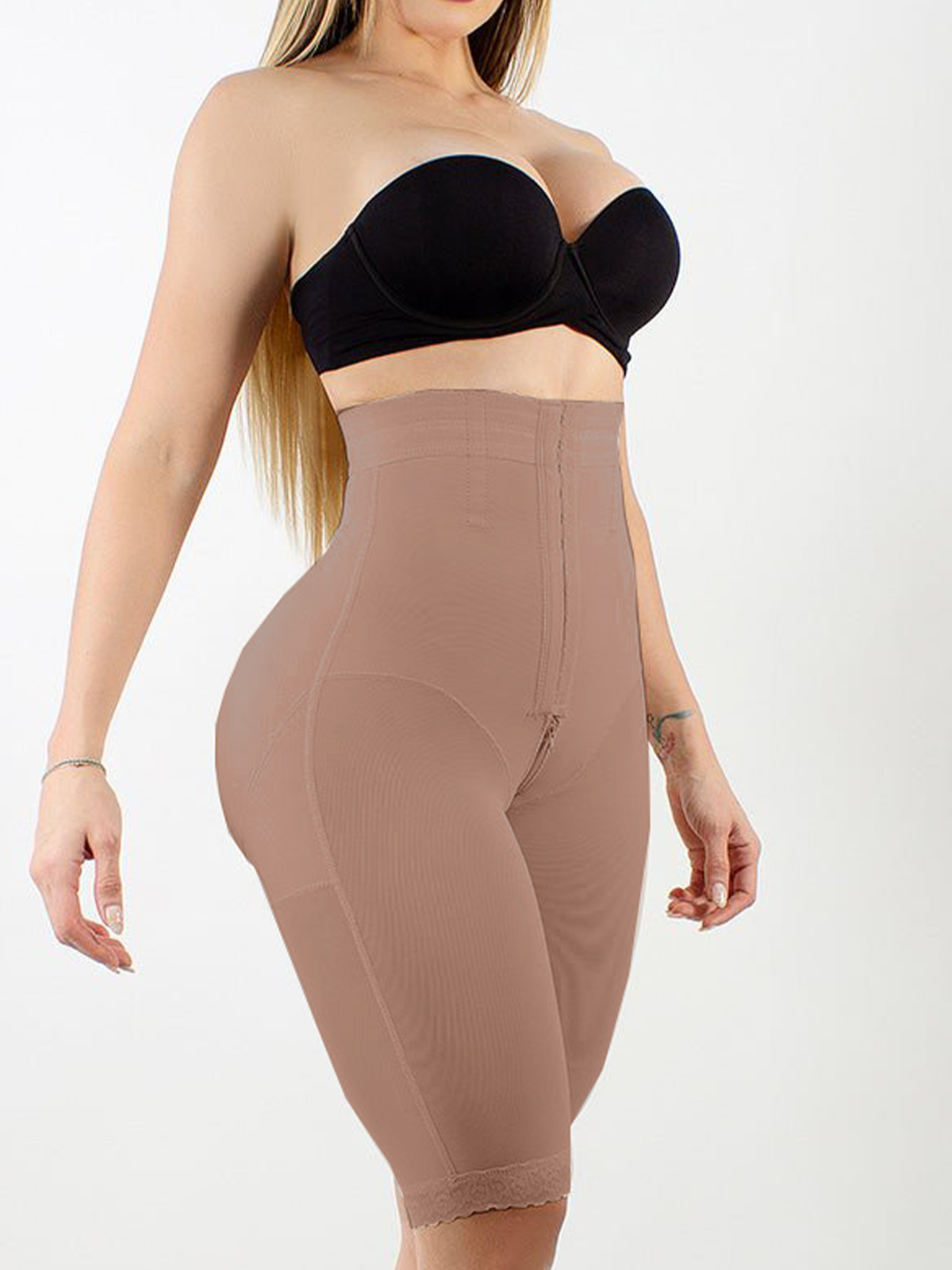 Women's High Waist Tummy Control Butt Lifter Shorts With Hooks