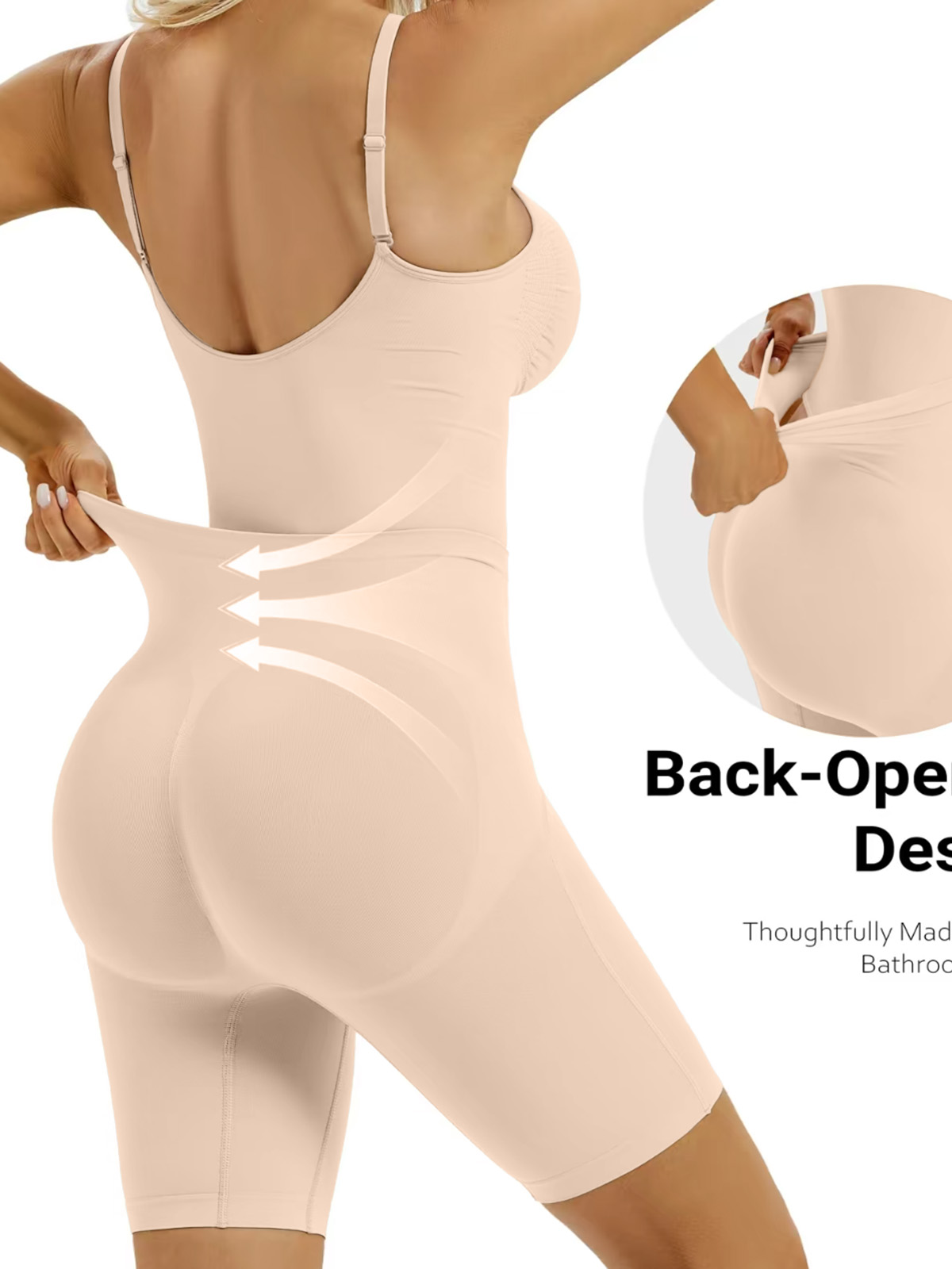 Colombian Fajas Seamless Waist Cinching Shapewear With Back Pull Down Design