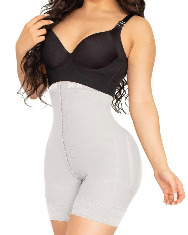 High Waisted Push Up Short With 3 Rows Of Snaps Tummy Control Panties