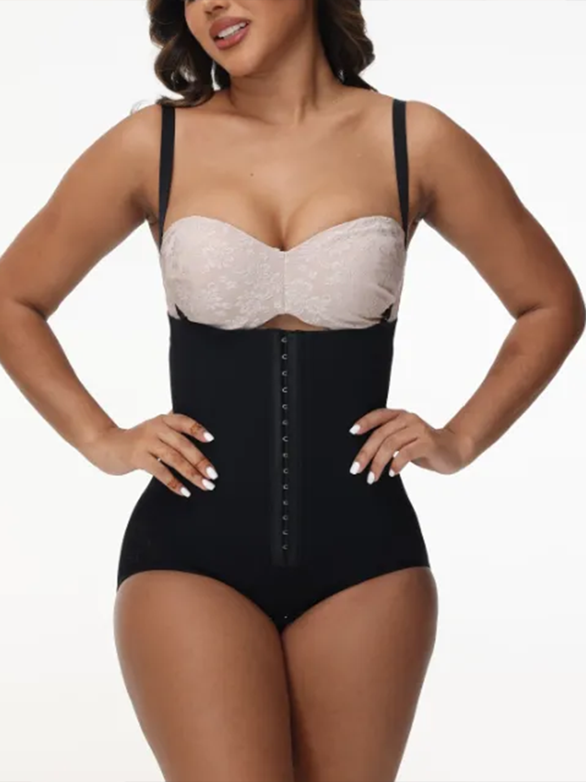 Strapless buttoned pants shapewear faja