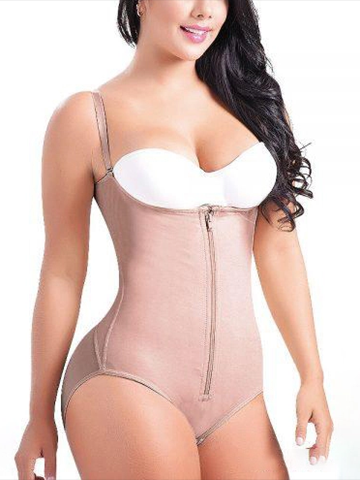 Women's Waist Trainer Slimming Shapewear Postpartum Recovery Fajas With Zipper Corset Effect Butt-Lifting Body Shaper