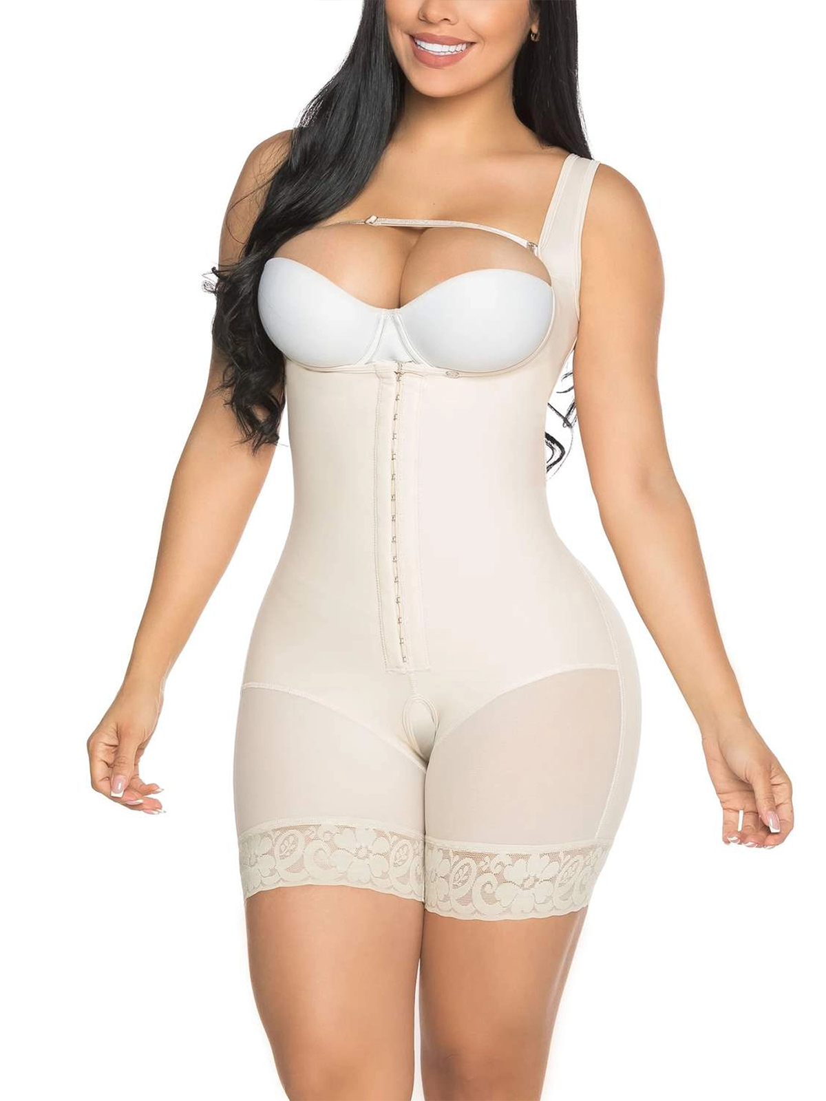 Fajas Colombianas Tummy Control Shapewear Crotch with Zipper