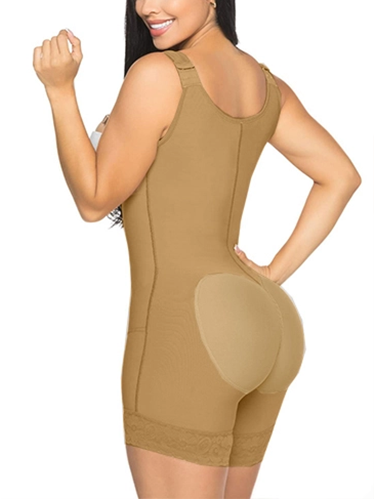 Fajas Colombianas Tummy Control Shapewear Crotch with Zipper