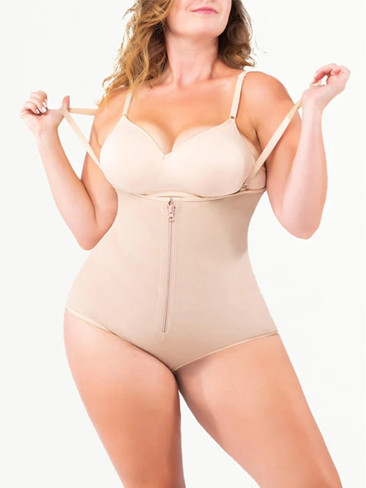 Women's Waist Trainer Slimming Shapewear Postpartum Recovery Fajas With Zipper Corset Effect Butt-Lifting Body Shaper