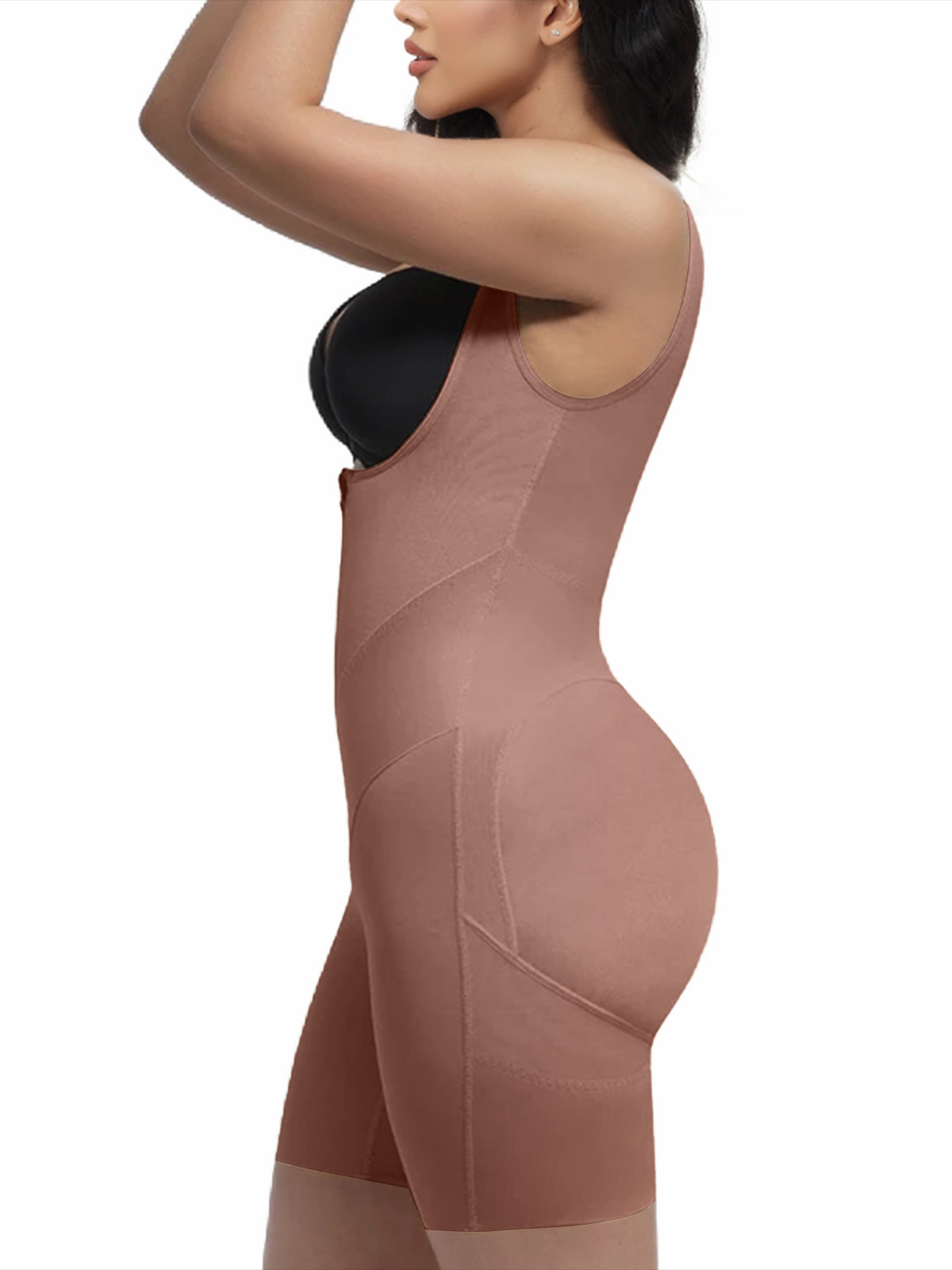 U Shaped Front Tummy Control Postpartum Shaper High Back Coverage Butt Lifting Bodysuit