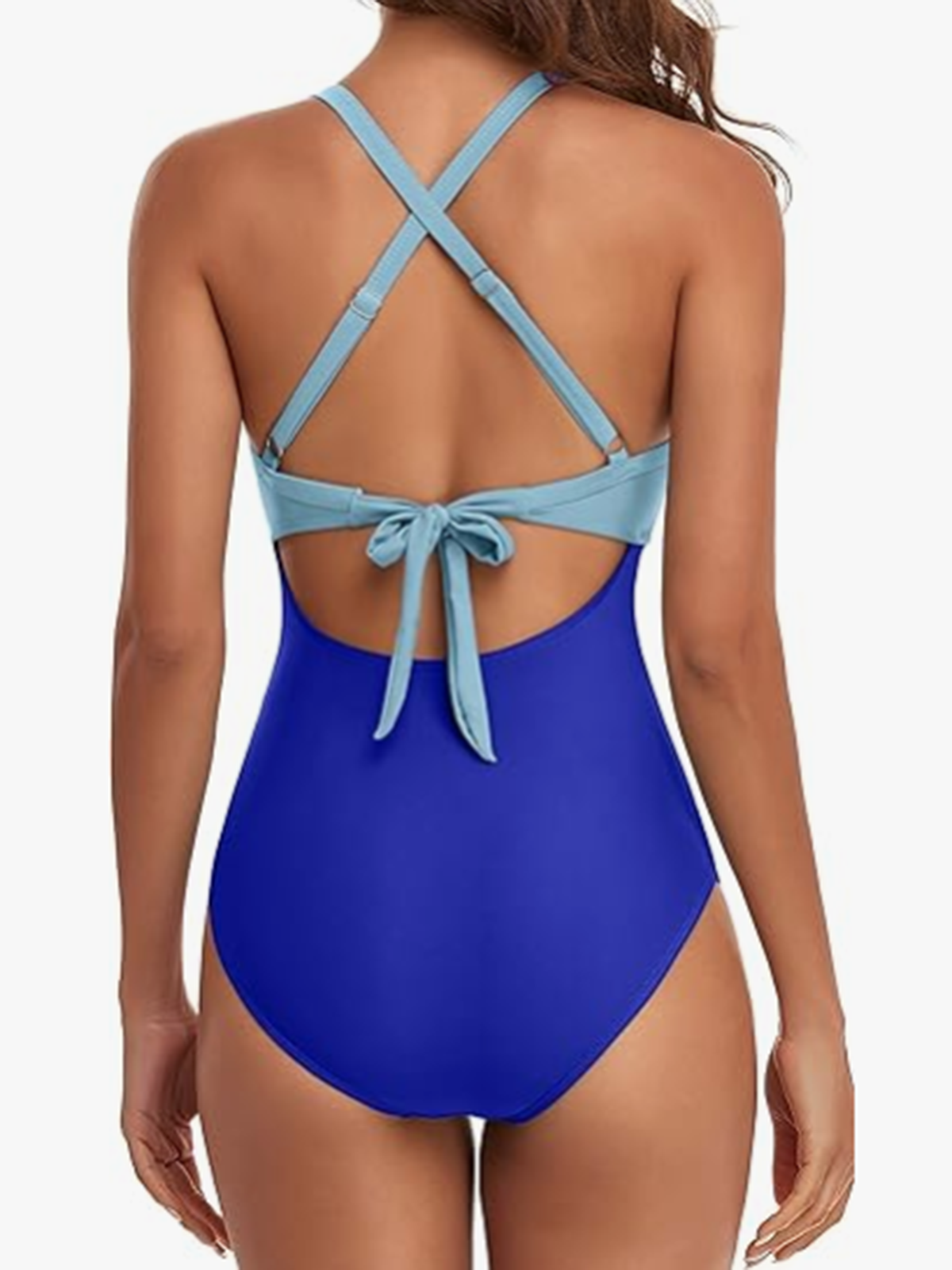 One Piece Swimsuits Tummy Control Cutout High Waisted Bathing Suit Wrap Tie Back