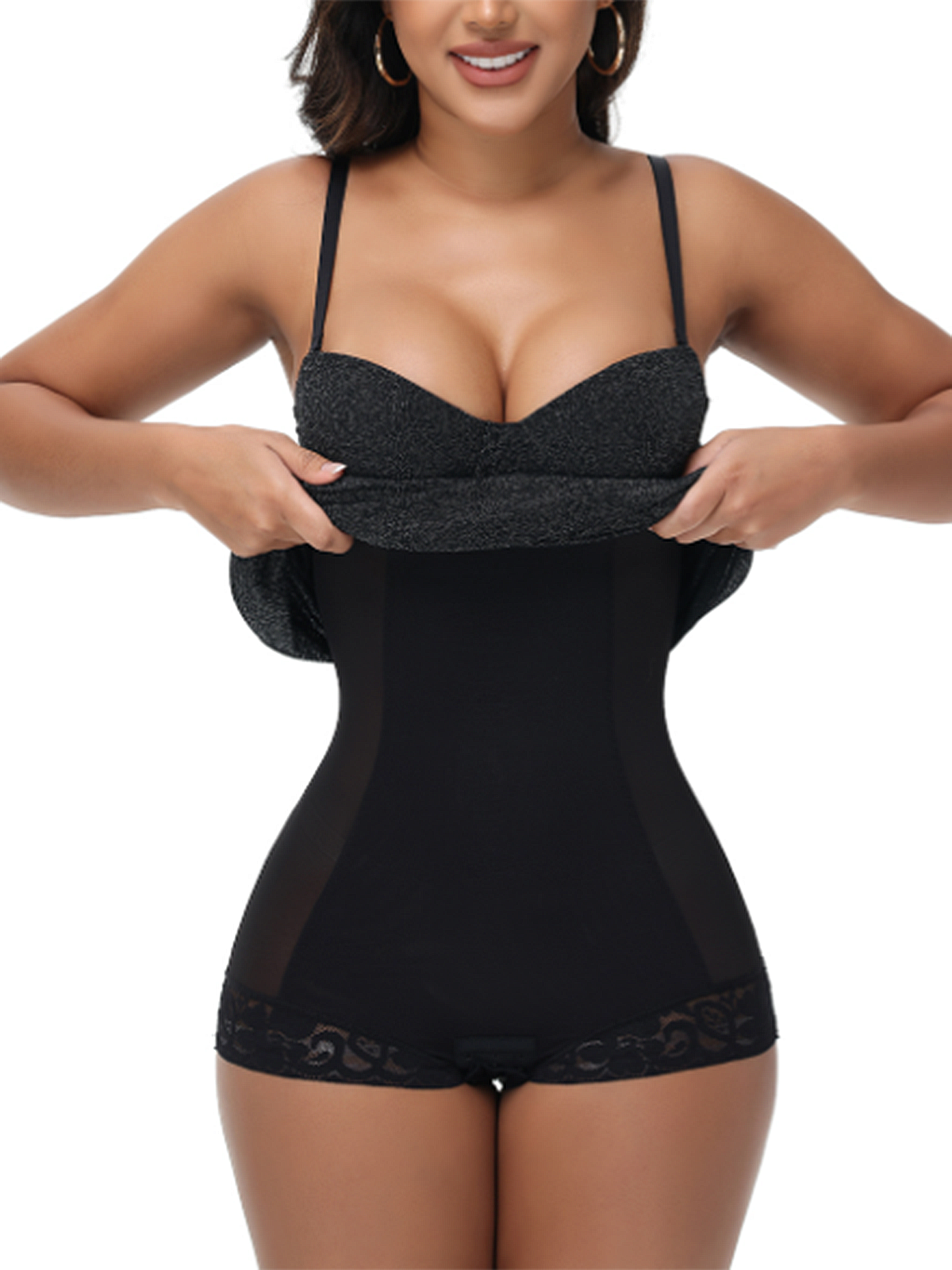 Sexy Maxi Cocktail Dress Built-in Bra Adjustable Straps Shapewear Dresses