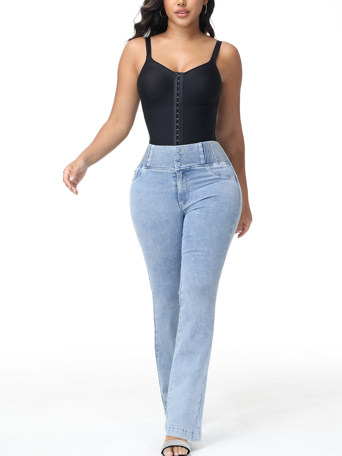 Suspender Buckle Abdominal Control Triangle Body Shaper