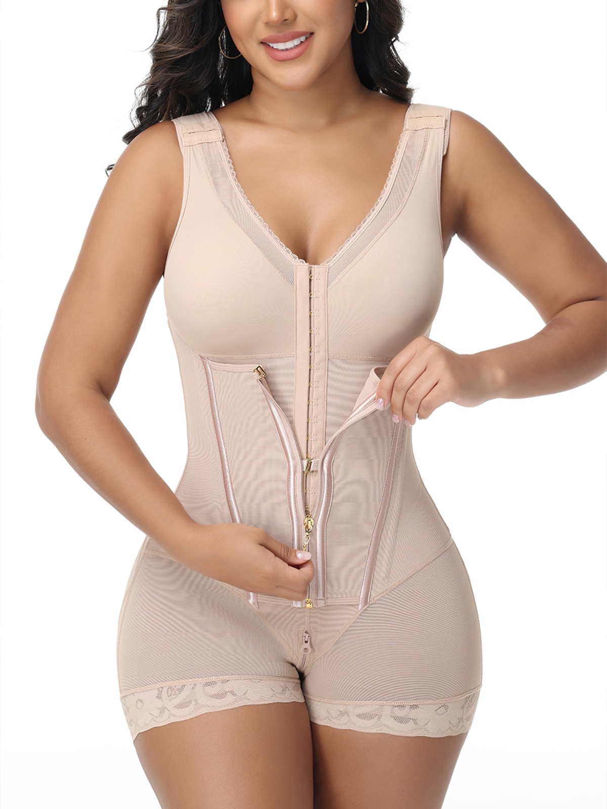 Sleeveless Double Compression Tummy Control Body Shaper