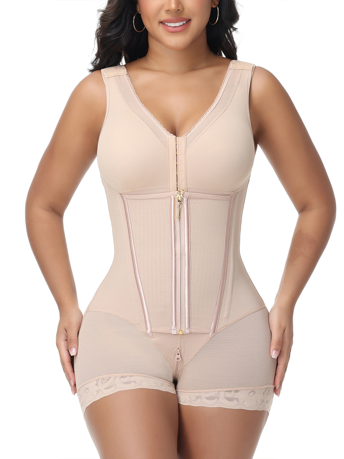 Sleeveless Double Compression Tummy Control Body Shaper