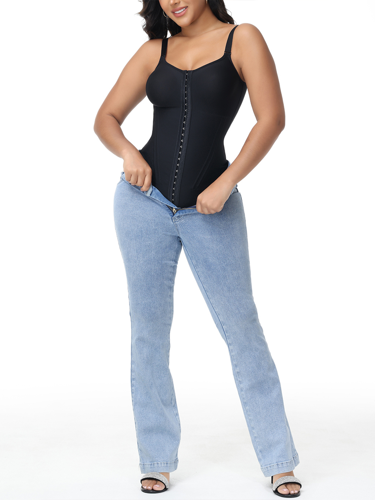 Suspender Buckle Abdominal Control Triangle Body Shaper