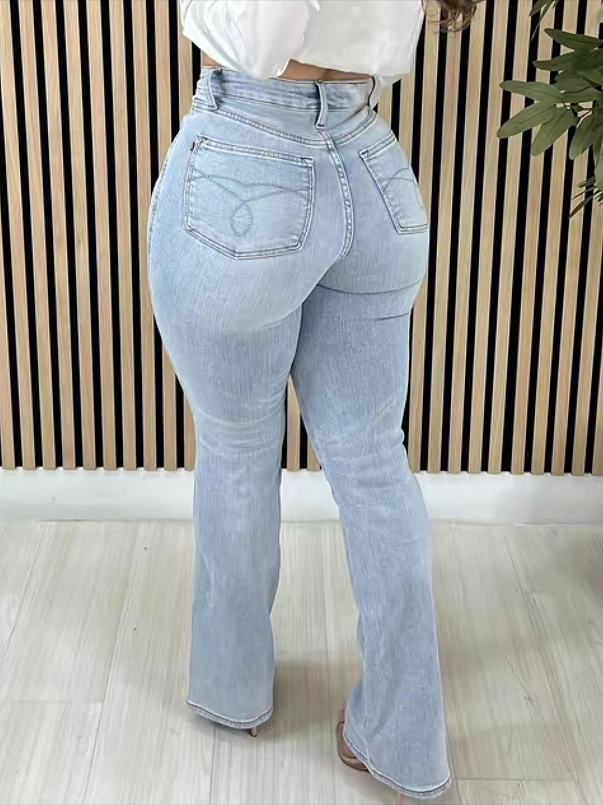 High Rise Belly Control Flare Jeans