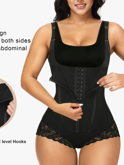 Columbia Zipper Hook And Loop Tummy Control Shapewear