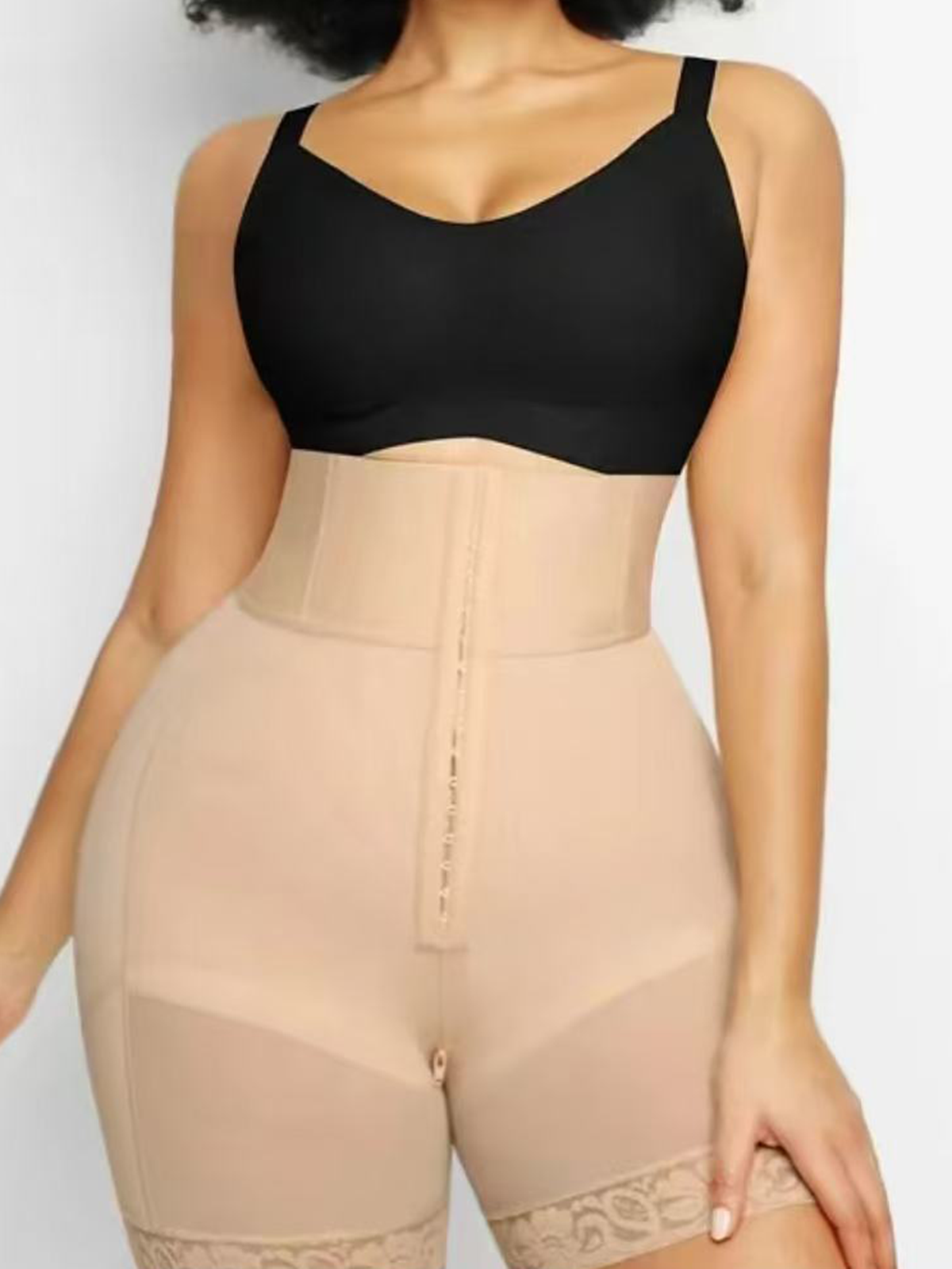 Women's Breathable Shaping High Waist Belt Belly Control Butt Lifting Shorts