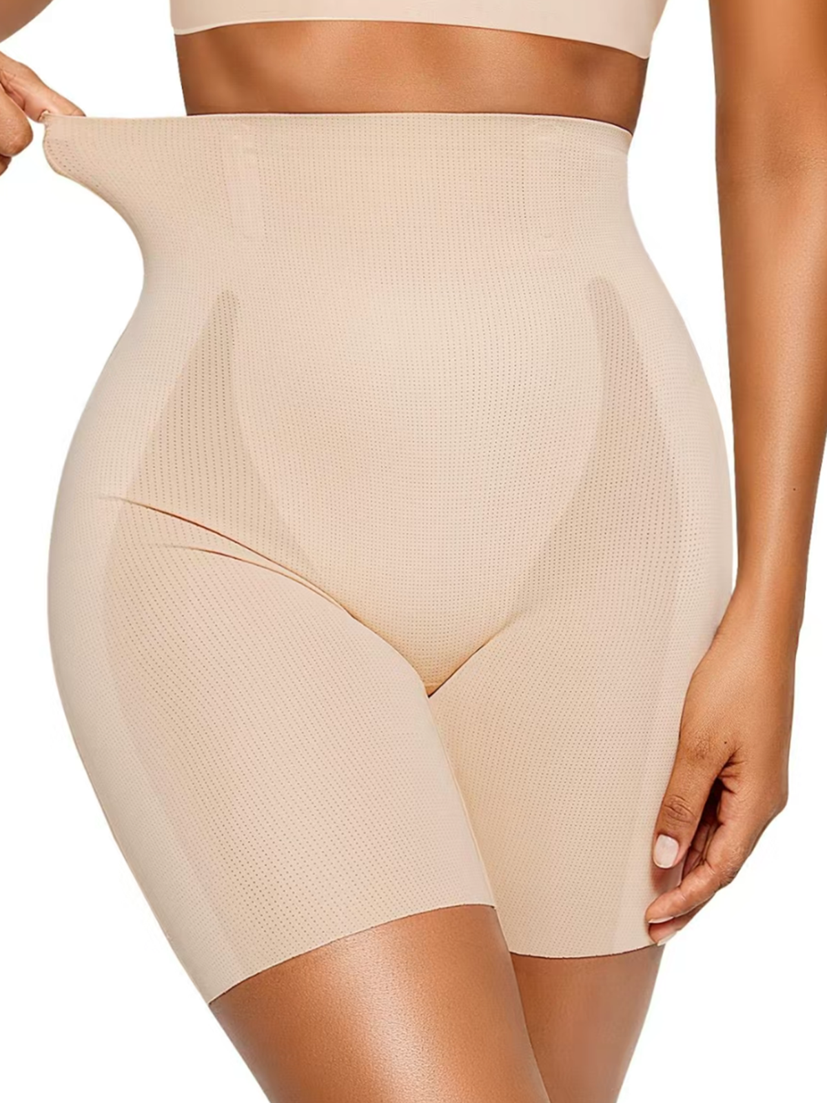 Women's Seamless Design Tummy Control Shaper Shorts Built-in Gusset High Waist Shaper Pants