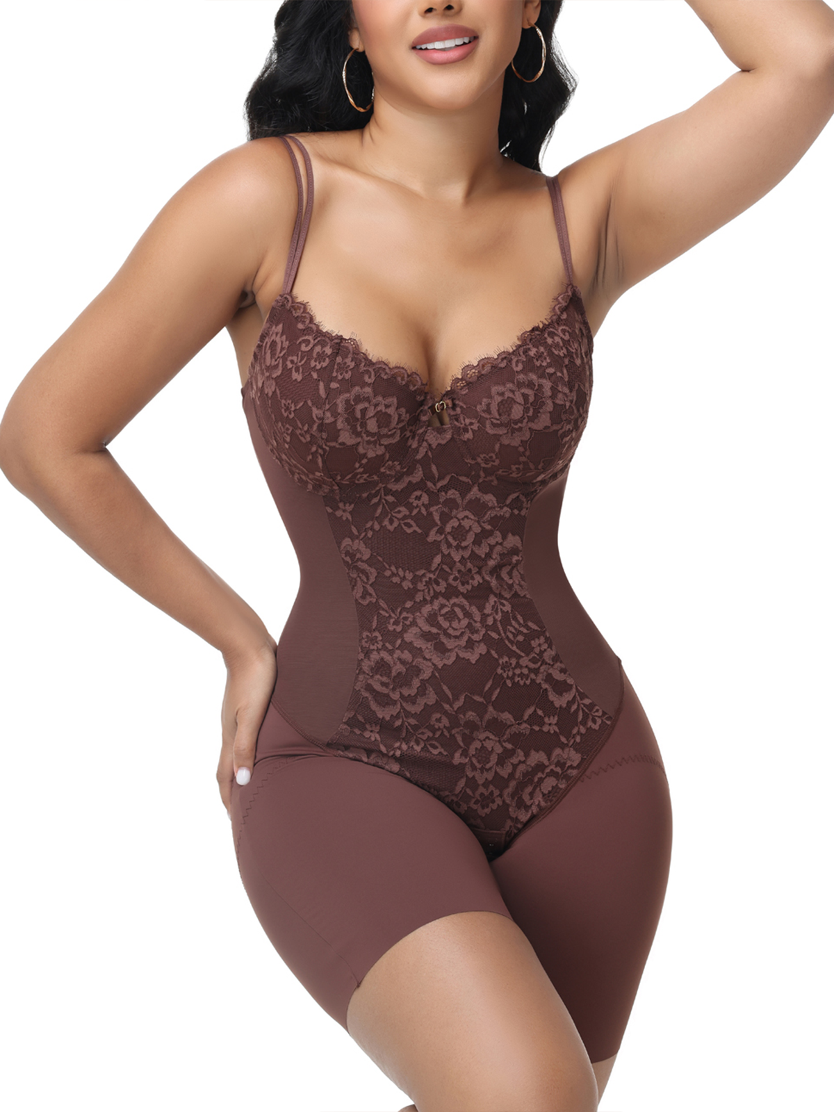 V Neck Halter Neck Sleeveless Bodysuit