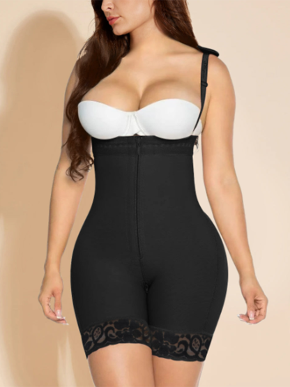 Open Bust Shapewear Front Zip Tummy Control Shaper