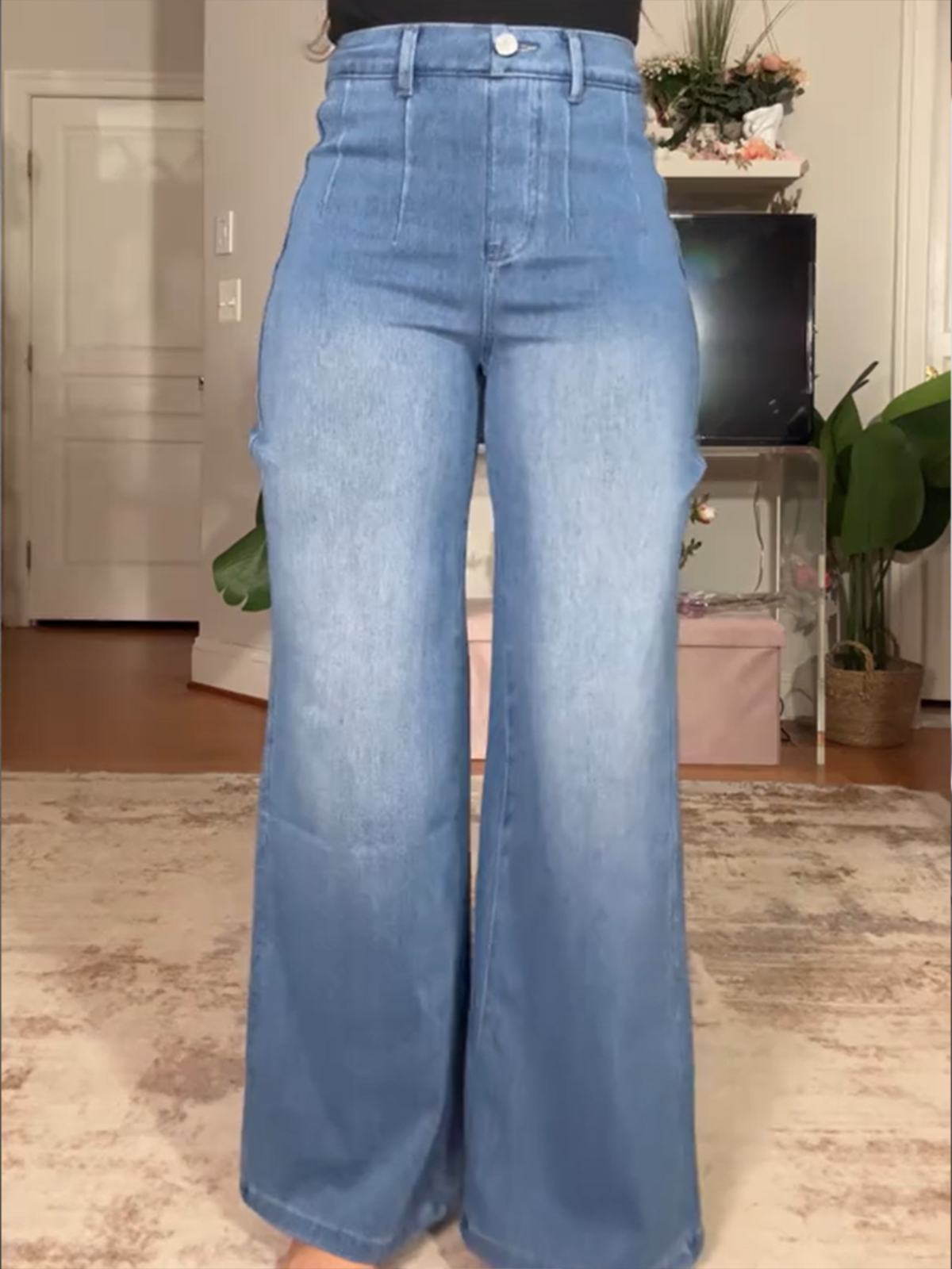 Women's High-Elastic High-Waist Wide-Leg Pants