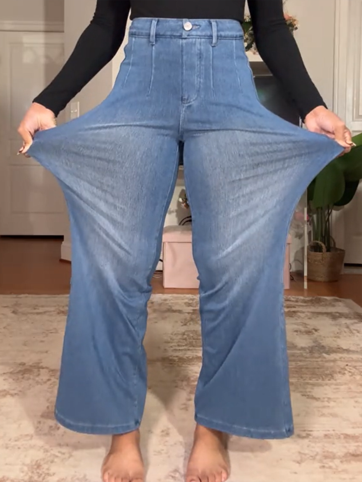 Women's High-Elastic High-Waist Wide-Leg Pants