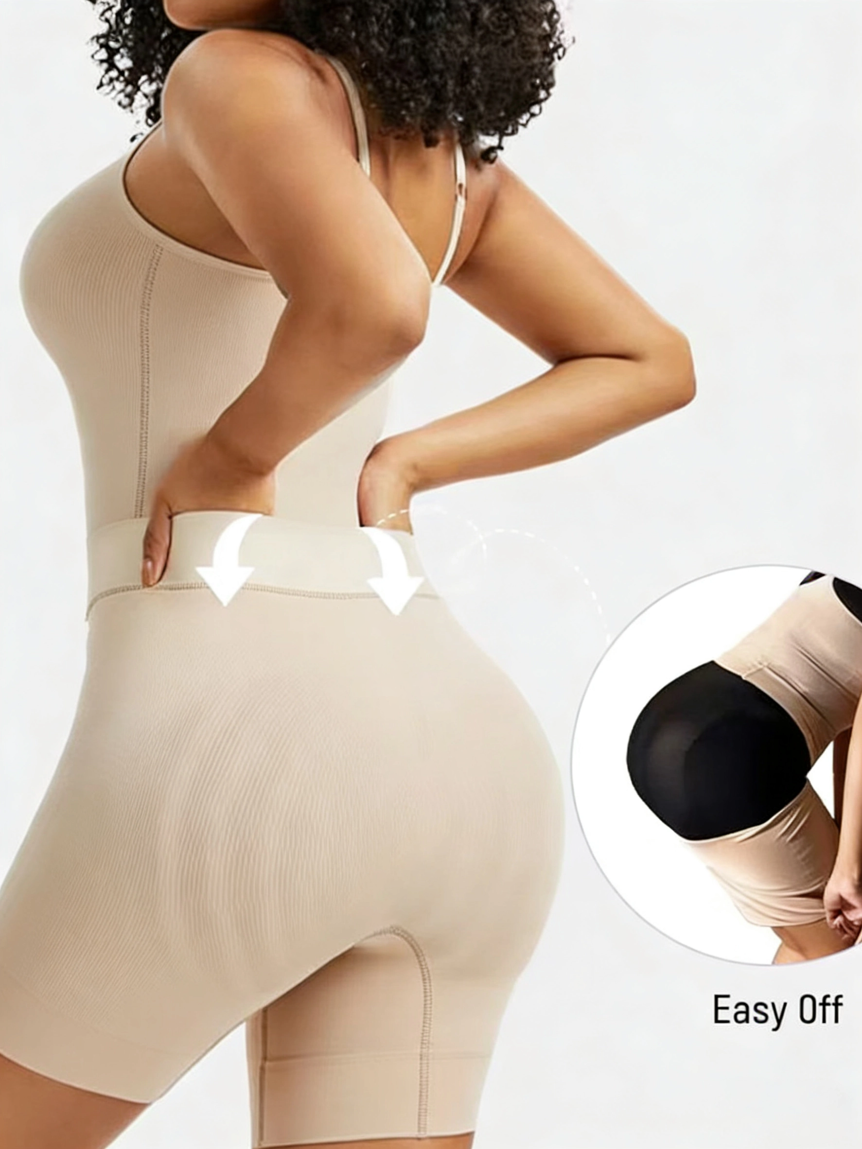 Seamless Butt Lifter Shapewear With Tummy Control Easy Off