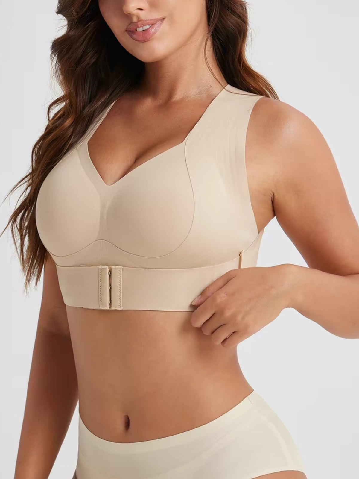 Front Fastening Adjustable Lifting And Shaping Back Bra