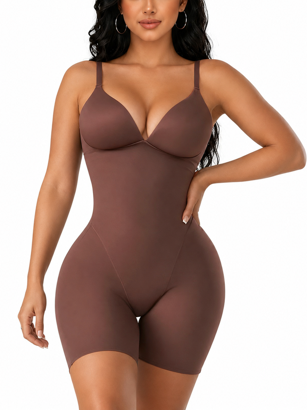 Seamless Adjustable Strap Hourglass Sculpting Body Shaper