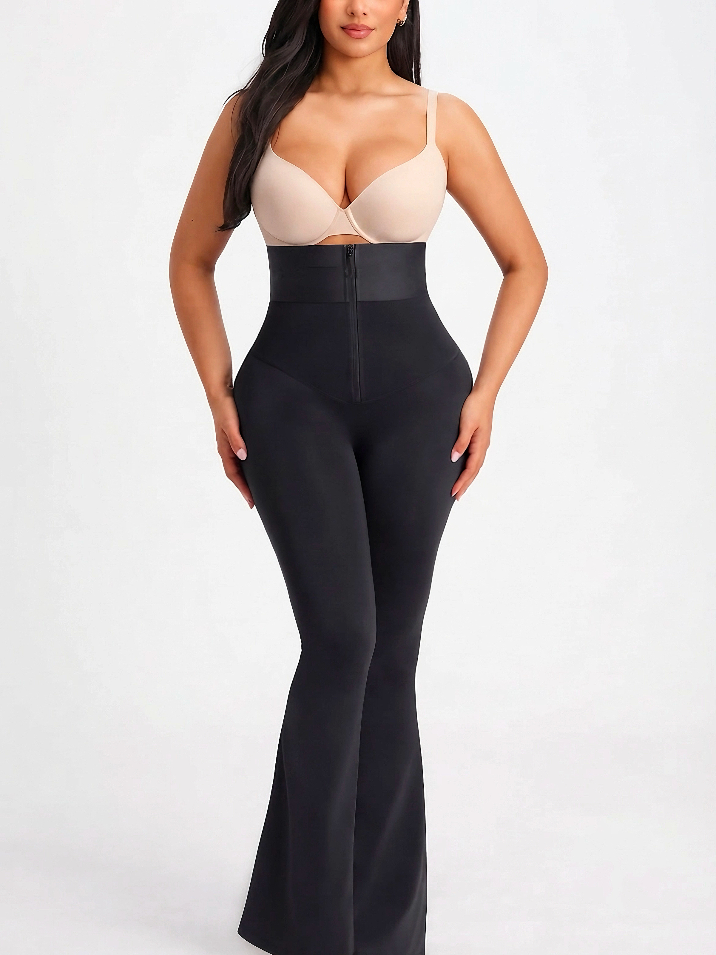Front Hook Tummy Control Flared Body Shaper Pants