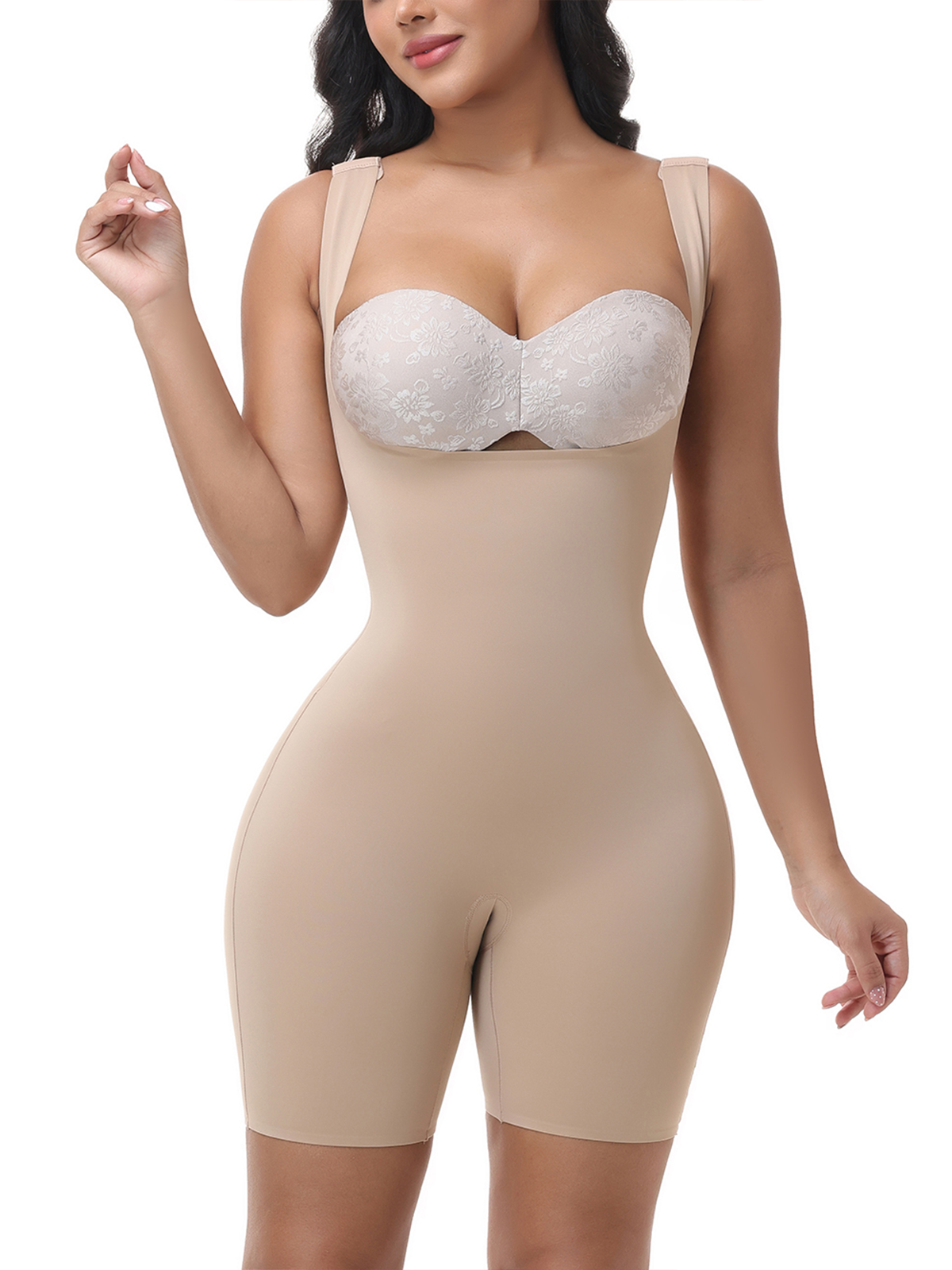 Seamless Open Chest Sleeveless Shapewear