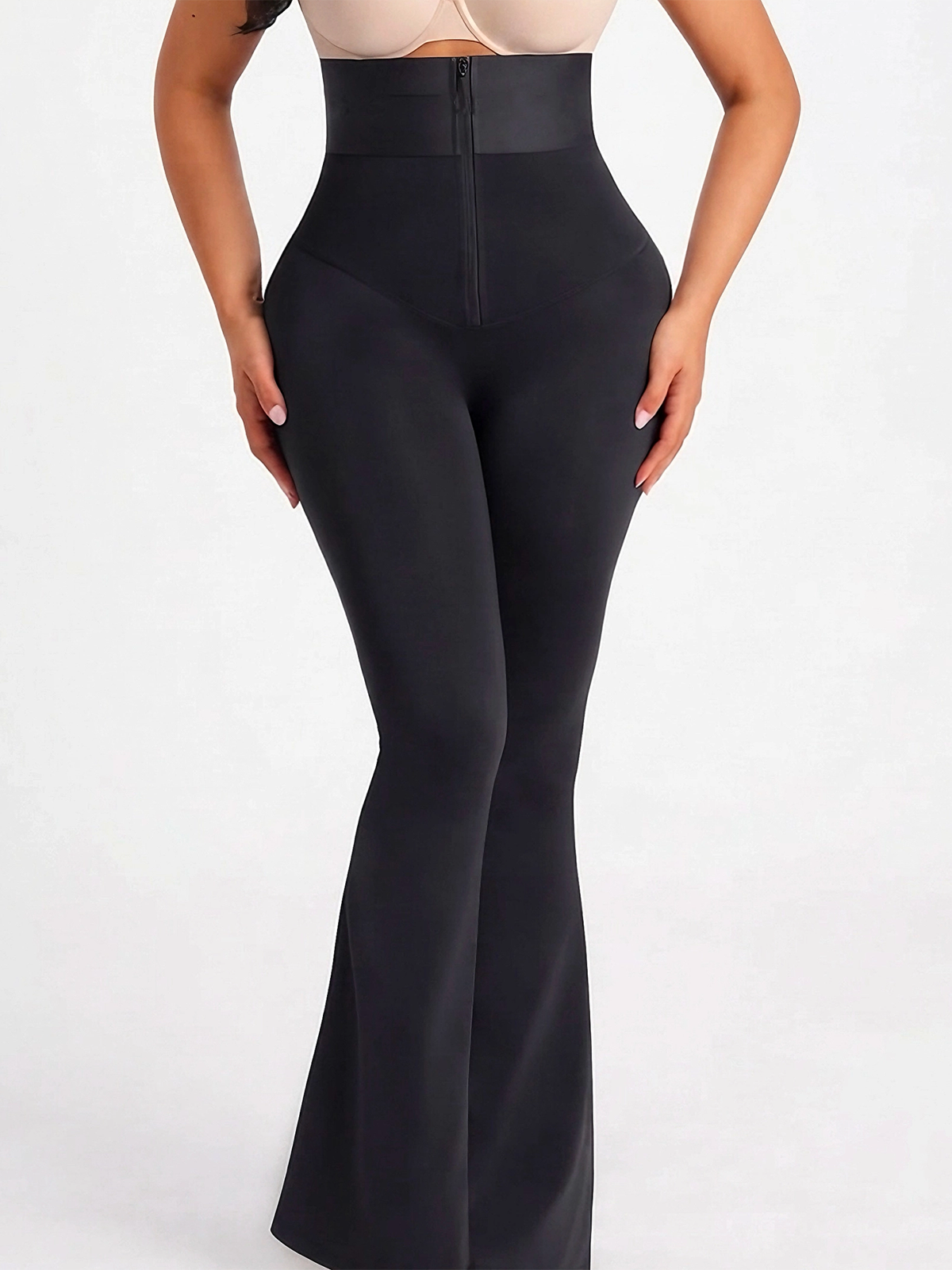 Front Hook Tummy Control Flared Body Shaper Pants