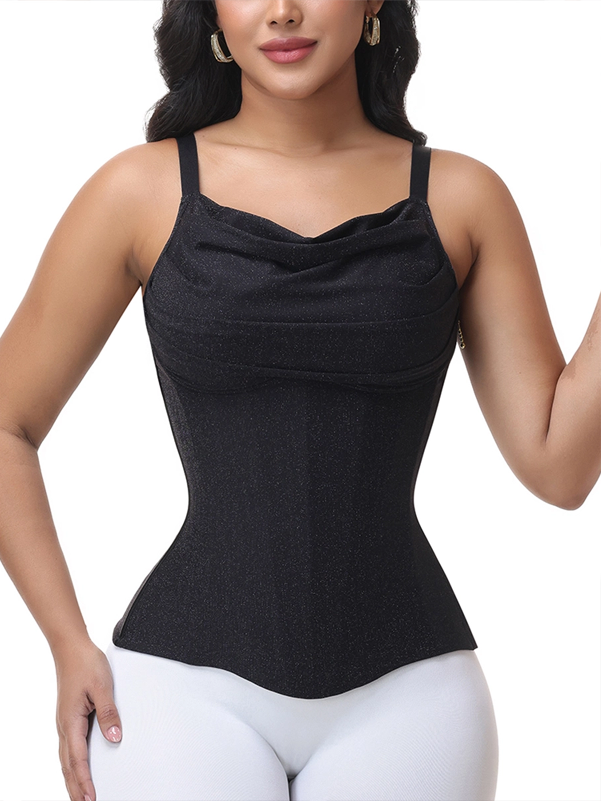 Side Zipper Waist Trainer Tank Top Bustier Corset Body Shaper