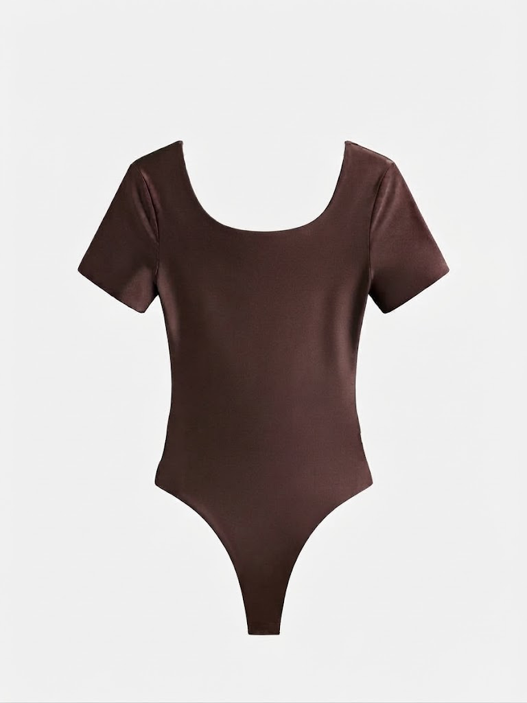 Short Sleeve Open Crotch Shapewear Bodysuit with Underwire Bra