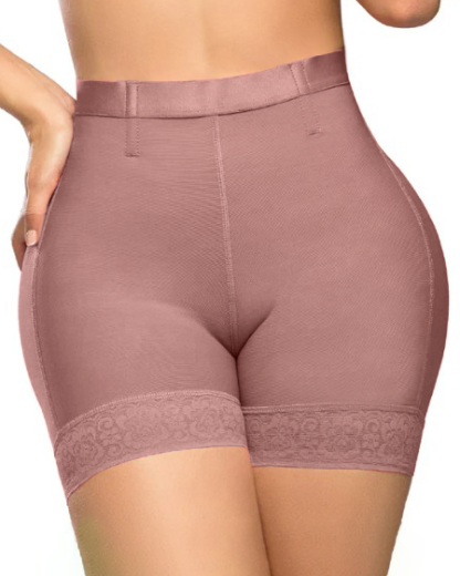 High Waist Lace Trim Butt Sculpting Short